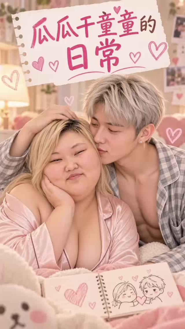 AI成人短剧 瓜瓜干童童的日常 极品胖妹换装引发深夜暧昧情欲