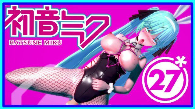 初音未来装扮成兔子等待着你