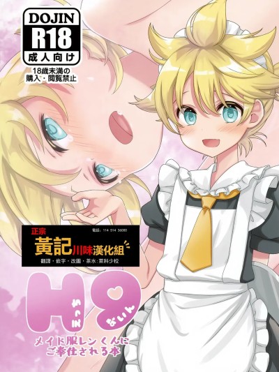 [黄记汉化组] [碧茶園 (碧茶)] H9メイド服レンくんにご奉仕される本 (VOCALOID)[中国翻訳] 的封面