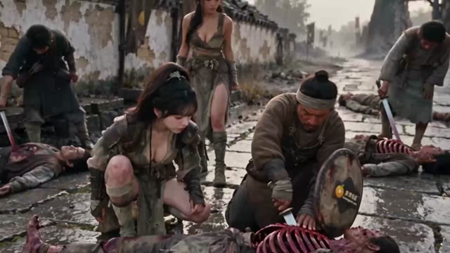 AI成人短剧 榻下长安 第1集 乱世枭雄秦寿在唐末废墟中肆意掠夺众女肉体