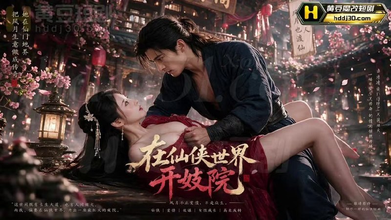 AI成人短剧 在仙侠世界开妓院 第5集 重生男主觉醒特殊技能窥探仙女淫乱史