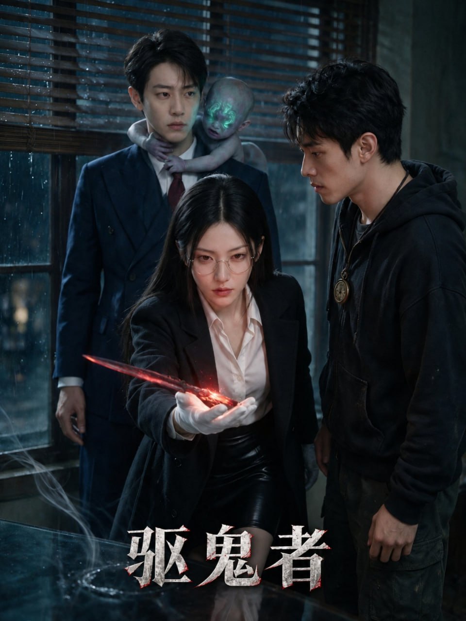 AI成人短剧 驱鬼者 1-3集 驱魔师绯红与曲歌应对诡异记忆笔与婴鬼缠身危机