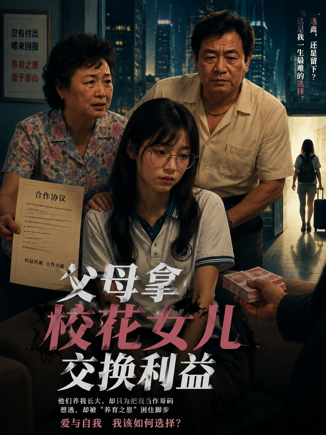 父母拿校花女儿身体换取利益