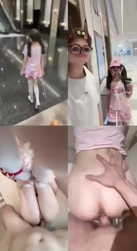 推特原创冷风不冷会员福利 跟白虎嫩穴约会一天Vlog 30厘米身高差后入打桩 白丝足交完全没有还手之力