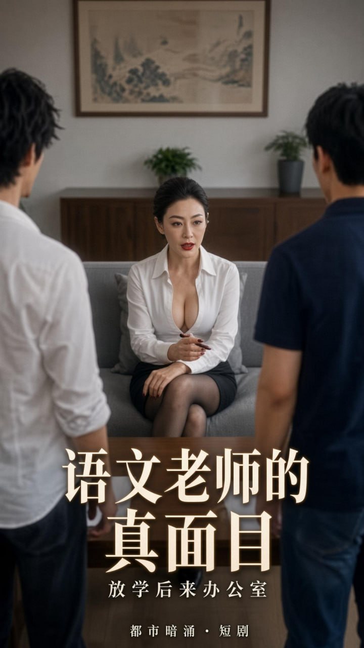AI成人短剧 语文老师的真面目 第1集 寂寞熟女教师在办公室诱惑年轻学员
