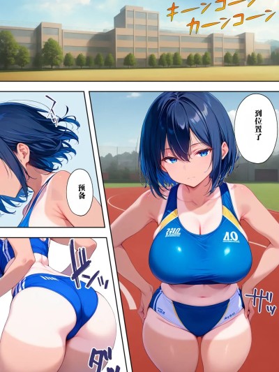 โปสเตอร์สำหรับ [ぶるーと] 陸上部部長で幼馴染の強気な彼女が催○おじさんに寝取られ孕まされる話