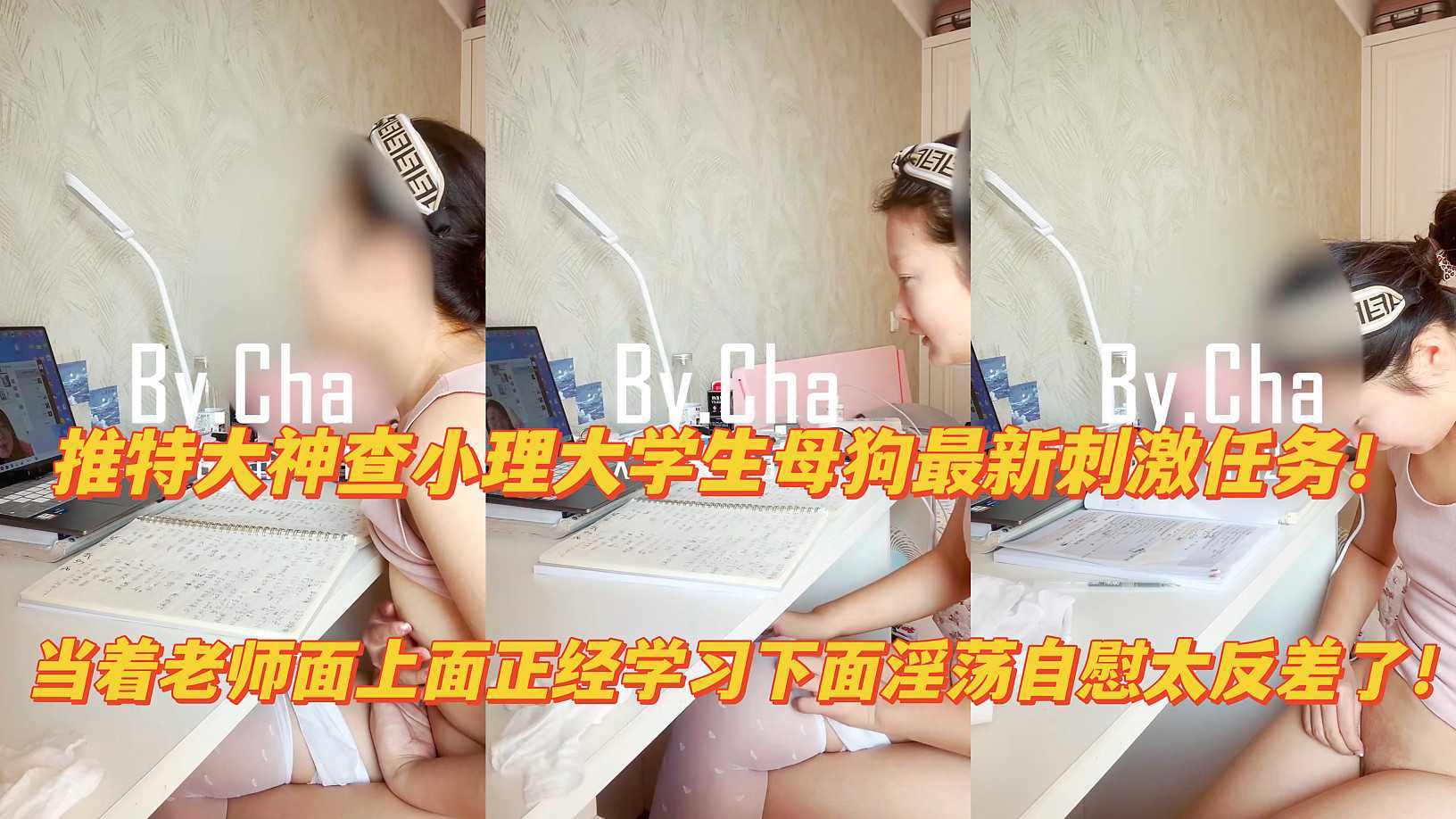 โปสเตอร์สำหรับ 【淫荡母狗】指挥母狗上网课自慰奶头都被老师看到了真刺激！